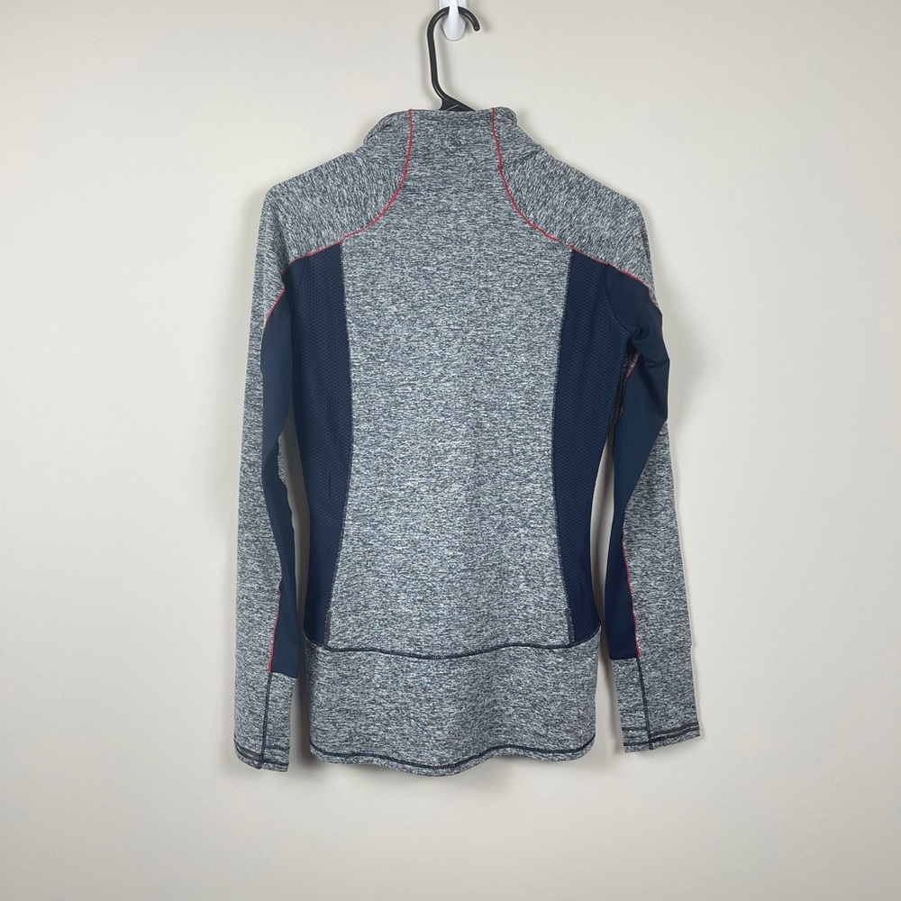 Athleta Grey and nNavy Fitted Quarter Zip Size XXS - Picture 8 of 9